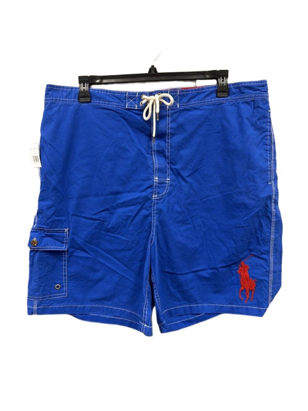 Polo Ralph Lauren Big Pony Swim Trunks Mens 2XLT Blue Cargo Lined Board Shorts